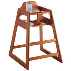 Lancaster Table &amp; Seating Ready-to-Assemble Restaurant Wood High Chair with Walnut Finish