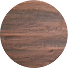 Lancaster Table &amp; Seating Excalibur 31 1/2" Round Table Top with Textured Walnut Finish