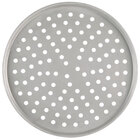 American Metalcraft PT2014 14" x 1/2" Perforated Tin-Plated Steel Tapered / Nesting Pizza Pan