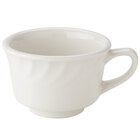 Tuxton Meridian Swirl Rim Ivory (American White) China Dinnerware