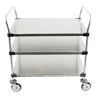 Three Shelf Solid Metal Bussing / Utility / Transport Carts