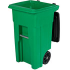 Toter ACO64-59625 Organics 64 Gallon Lime Green Caster Cart with Lid