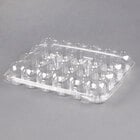 24 Compartment Clear Hinged Lid Mini Cupcake Container - 110/Case