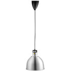 ServIt HLS85SS 8' Cut-to-Length Ceiling Mount Heat Lamp with Modern Stainless Steel Round Dome Shade