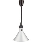 ServIt HLR45CH Retractable Cord Ceiling Mount Heat Lamp with Modern Chrome Finish Round Cone Shade