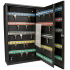Barska AX11824 14 3/4" x 5 1/2" x 21 3/4" Black Steel 200-Key Cabinet with Key Lock and Index