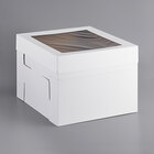 Enjay B-FB16 16" x 16" x 12" Flexbox White Adjustable Cake / Bakery Box - 25/Case