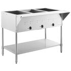 Avantco STE-3S Three Pan Open Well Electric Steam Table with Undershelf - 120V, 1500W