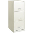 Hirsh Industries 22618 Space Solutions SOHO Pearl White Three-Drawer Vertical File Cabinet with Lock - 14 1/4" x 18" x 35 1/2"