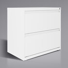 Hirsh Industries 24085 SOHO White Two-Drawer Lateral 101 File Cabinet - 30" x 17 5/8" x 27 3/4"