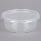 Choice 8 oz. Microwavable Translucent Round Deli Container and Lid Combo Pack - 250/Case