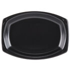 Genpak LAM79-3L Elite 9 inch x 7 inch Black Laminated Foam Platter - 500/Case