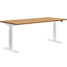 HON Coze Coordinate 48" x 24" Natural Recon / Designer White Height-Adjustable Desk