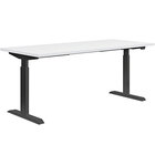 HON Coze Coordinate 48" x 24" Designer White / Black Height-Adjustable Desk