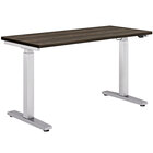 HON Coze Coordinate ETA 48" x 24" Florence Walnut / Silver Height-Adjustable Desk