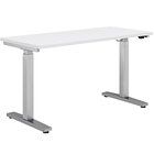 HON Coze Coordinate ETA 48" x 24" Designer White / Silver Height-Adjustable Desk