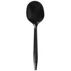Choice Medium Weight Black Plastic Soup Spoon - 1000/Case