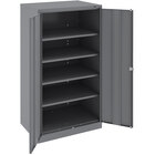 Tennsco 24" x 36" x 72" Dark Gray Standard Storage Cabinet with Solid Doors - Unassembled 1480-MGY