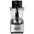 Waring WFP16S 4 Qt. Clear Batch Bowl Food Processor with Vegetable Prep Lid Chute and 3 Discs - 2 hp