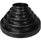 American Louver Company Stratus 6" to 14" Black Universal Cone Diffuser Reducer Kit STR-C-BK-NRD