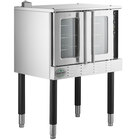 Main Street Equipment EC1-D Single Deck Electric Full Size Convection Oven with Legs - 240V, 1 / 3 Phase