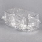 2 Compartment Clear Hinged Cupcake / Muffin Container - 240/Case