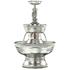 Apex 3023-S Oasis 3 Gallon Silver Aluminum Beverage Fountain with Silver Rope Trim and Statue Set