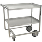 Two Shelf Solid Metal Bussing / Utility / Transport Carts