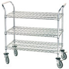Three Shelf Wire Bussing / Utility / Transport Carts