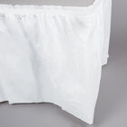 Creative Converting 010047C 14' x 29" White Plastic Table Skirt