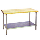 Wood Top Work Tables with Undershelf