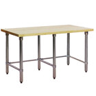 Wood Top Work Tables with Open Base