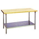 Wood Top Work Tables with Undershelf