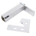 A stainless steel True Top Left Hinge bracket with screws.