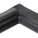 A black magnetic door gasket for a True refrigerator with a corner.
