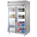 Beverage-Air HRPS2-1G-LED Horizon Series 52 inch Glass Door All Stainless Steel Reach-In Refrigerator with LED Lighting