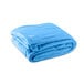 An Oxford light blue fleece blanket folded on a white background.