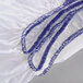 A white Oxford T200 Superblend fitted sheet with blue stitching.