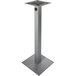 A BFM Seating metal square table base for outdoor use.