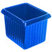 A blue speckled cast aluminum rectangle server with ridges.