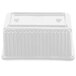 A white Tablecraft rectangular server with ridges on a white background.