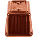 A brown rectangular Tablecraft server with ridges.