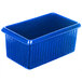 A Tablecraft blue rectangular server with ridges.