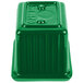 A green rectangular Tablecraft cast aluminum server.