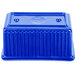 A cobalt blue rectangular Tablecraft server with ridges.