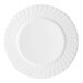 A white WNA Comet Classicware plastic plate with a wavy pattern.