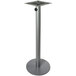 A silver metal BFM Seating Margate bar height table base.