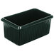 A hunter green rectangular Tablecraft server with ridges.
