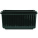 A Tablecraft hunter green rectangular server with ridges and a handle.