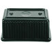 A black rectangular Tablecraft server with ridges on the surface.